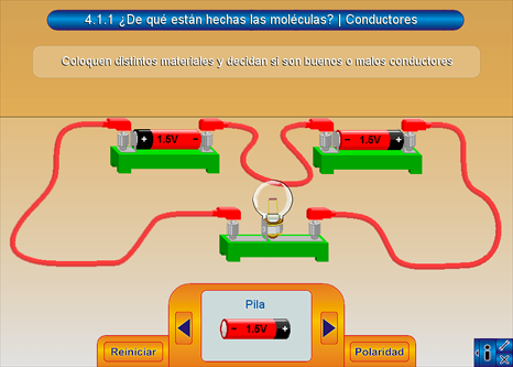 Una de las pilas está invertida, anulando el voltaje